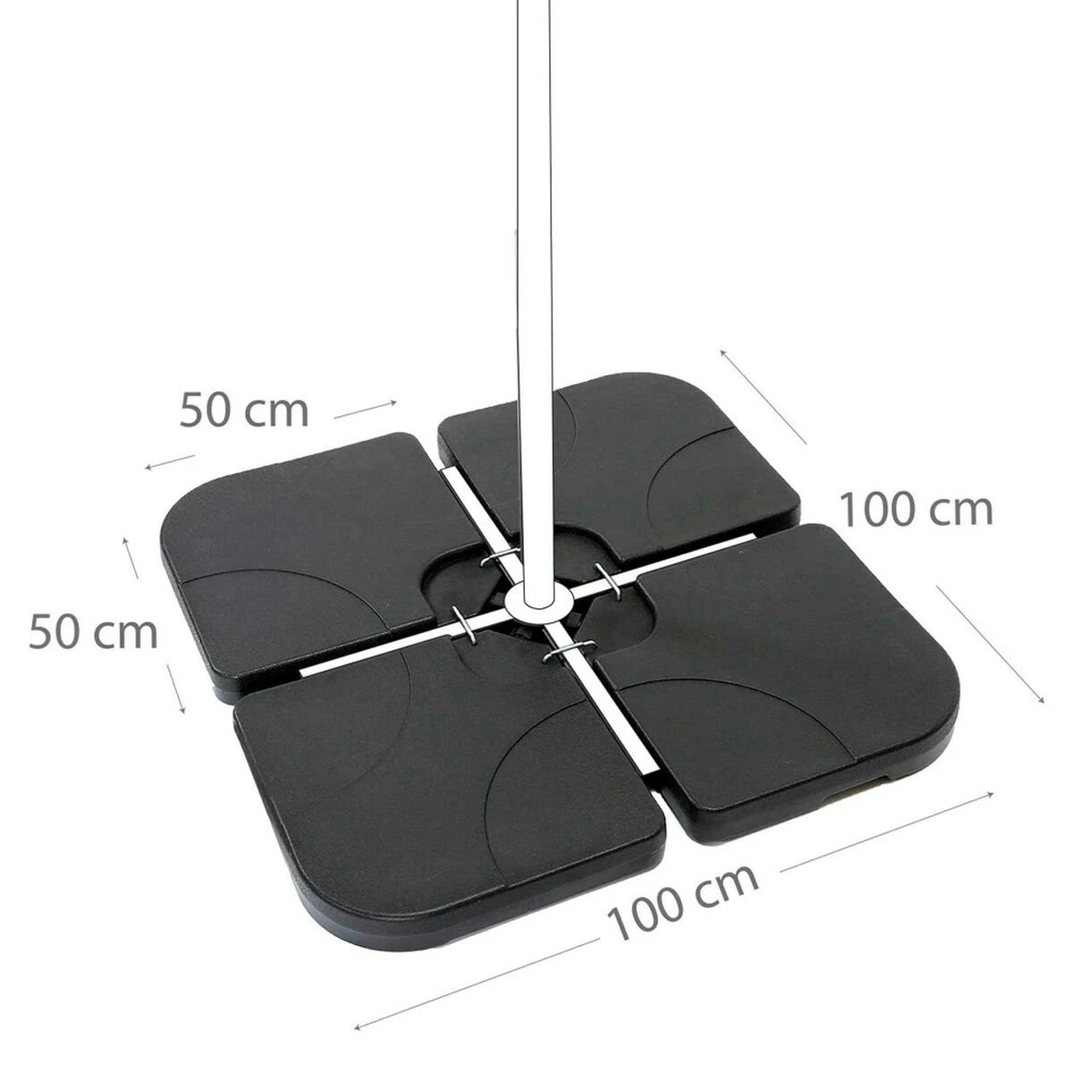 Base Para Sombrilla Aktive 50 X 7,5 X 50 Cm Plástico - Imagen 3