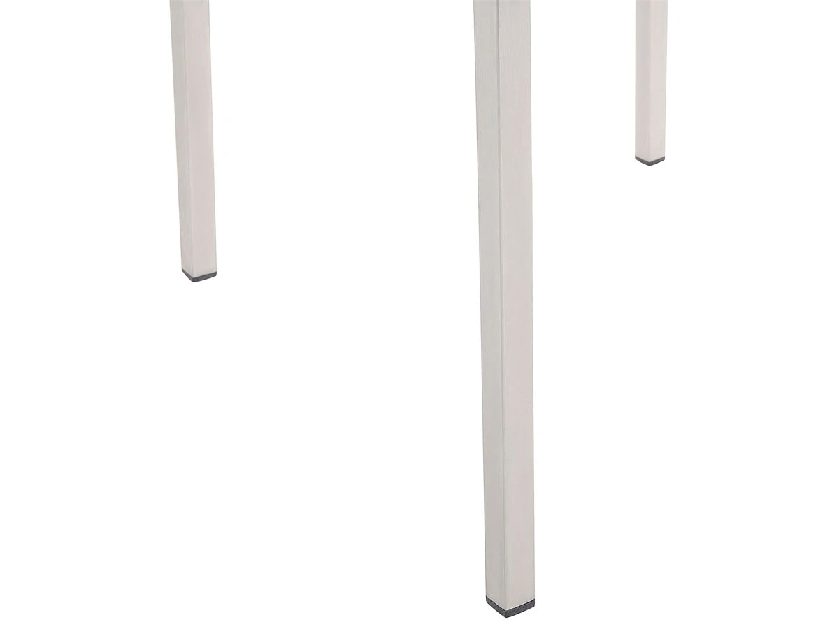 Conjunto De Comedor 6 Plazas De Metal/granito Negro/plateado GROSSETO - Imagen 7