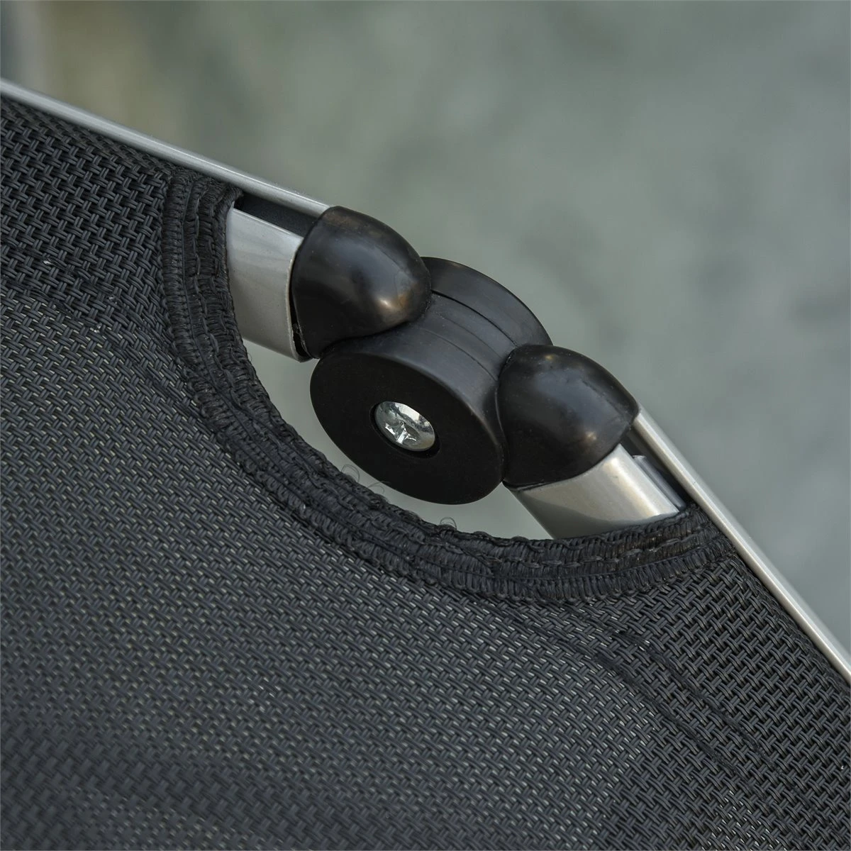 Outsunny Tumbona Plegable De Jardín Sillón Ajustable En 10 Posiciones Con Respaldo Alto Y Reposapiés Transpirable Carga Máx. 120 Kg 78x58x110 Cm Negro - Imagen 5