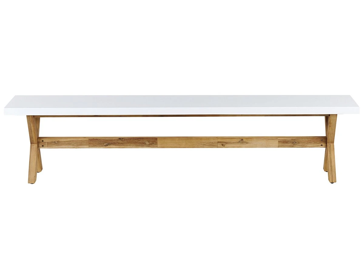 Conjunto De Mesa Con 2 Bancos, Blanco/madera Clara OLBIA - Imagen 5