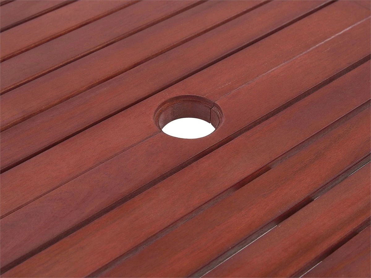 Mesa De Jardín De Madera De Acacia Oscura/rojo Oscuro 160/220 X 90 Cm TOSCANA - Imagen 10