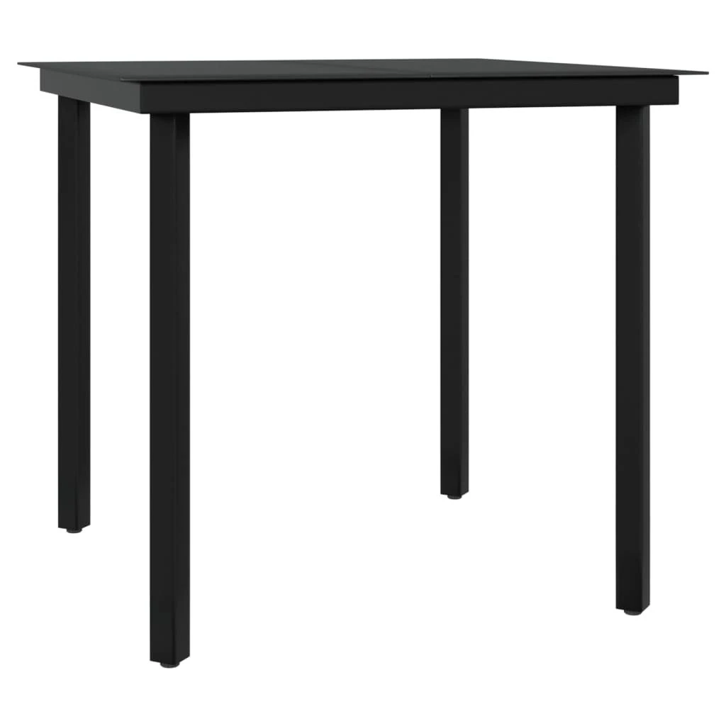 Juego De Comedor De Jardín 5 Piezas Con Cojines Negro VidaXL - Imagen 6