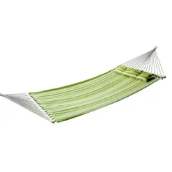 Outsunny Hamaca Colgante De Algodón Para Jardín Camping Playa Picnic Con Almohadilla 188x140cm Con Carga De 180 Kg