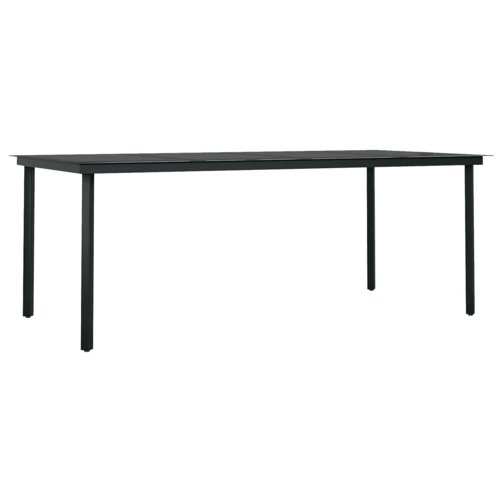 Juego De Comedor Para Jardín 7 Piezas Negro VidaXL - Imagen 5