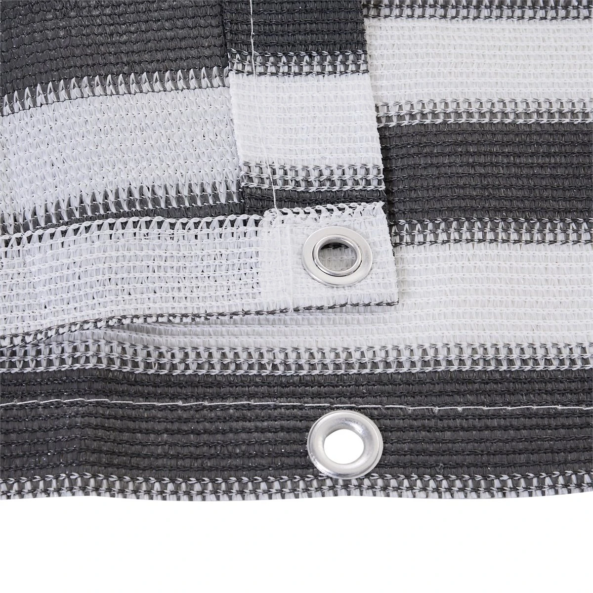 Outsunny 2 Pantallas De Privacidad Para Balcones O Terraza Revestimiento HDPE Para Exteriores Tela Protectora Para Balcón Patio Con Cuerdas 500x90 Cm Gris Y Negro - Imagen 6