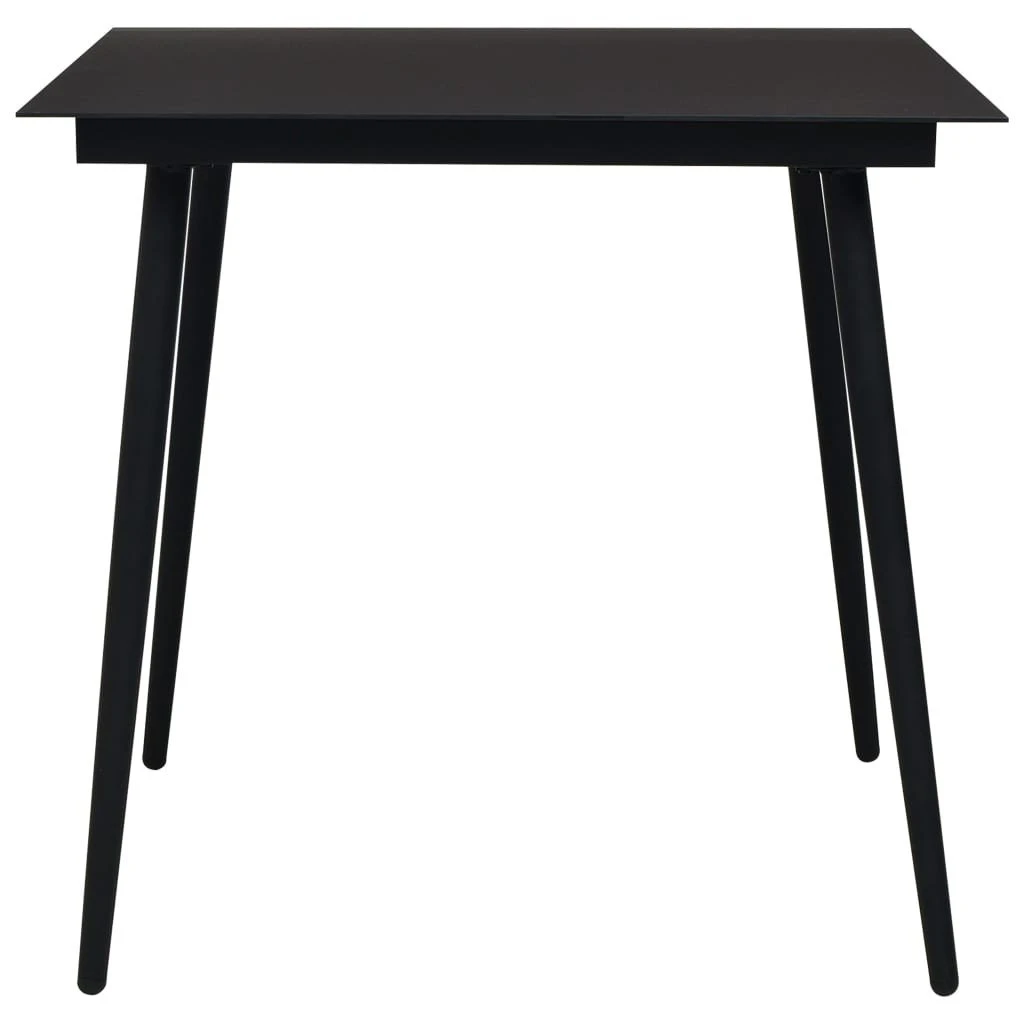 Juego De Comedor Para Jardín 5 Piezas Ratán PVC Negro VidaXL - Imagen 4