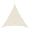 Outsunny Toldo Vela 5x5x5m Triangulo Color Crema Sombrilla Parasol Terraza Jardin Camping