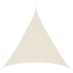 Outsunny Toldo Vela 5x5x5m Triangulo Color Crema Sombrilla Parasol Terraza Jardin Camping