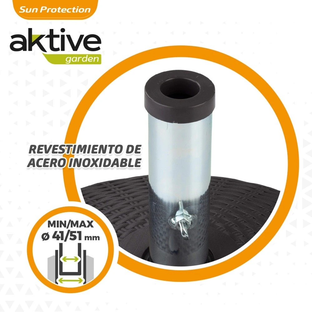 Base Para Sombrilla Circular Antracita 41-51 Mm Aktive - Imagen 4