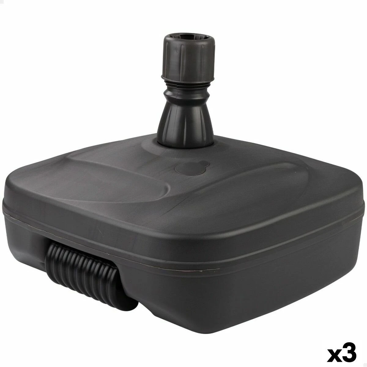 Base Para Sombrilla Aktive 52 X 39 X 52 Cm Antracita Plástico (3 Unidades)