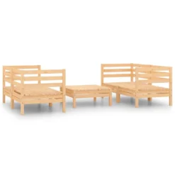 Juego De Muebles De Jardín 5 Piezas Madera Maciza De Pino VidaXL