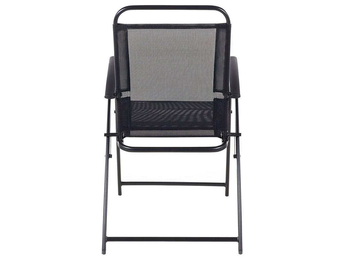 Conjunto De 4 Sillas De Jardín De Metal Negro LIVO - Imagen 12