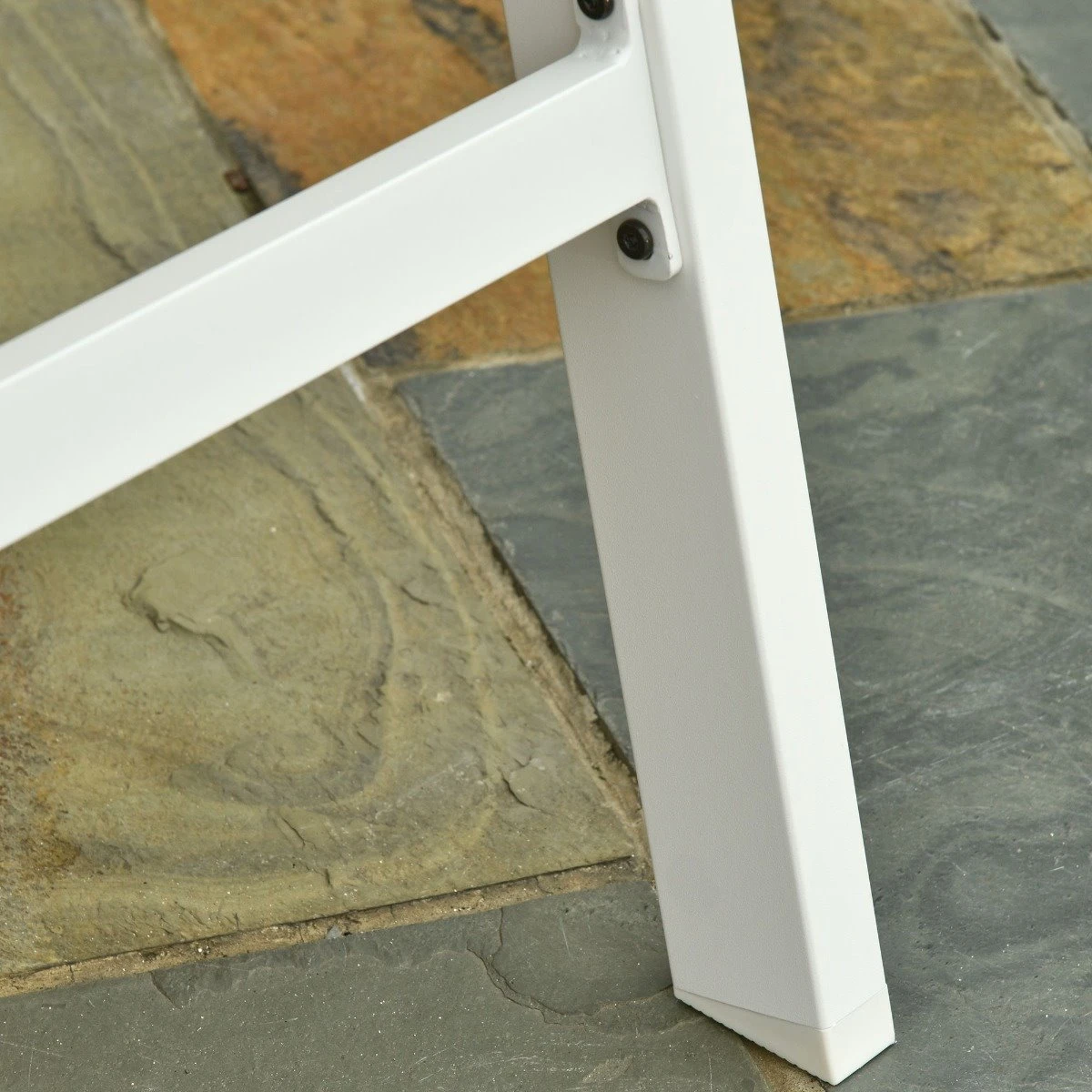 Outsunny Tumbona Multiposiciones De Jardín Con Respaldo Reclinable En 5 Posiciones De Aluminio Y Texteline Carga 160 Kg Para Patio Terraza 202x65x43 Cm Beige - Imagen 5