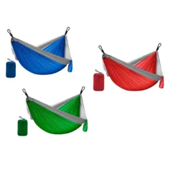 Acomoda Textil – Hamaca Colgante Portátil 270x140 Cm, Resistente, Cómoda, Fresca Y Transpirable. Hamaca De Exterior Práctica, Ligera Para Jardín, Balcón, Camping, Playa Y Viaje. (Modelo B)