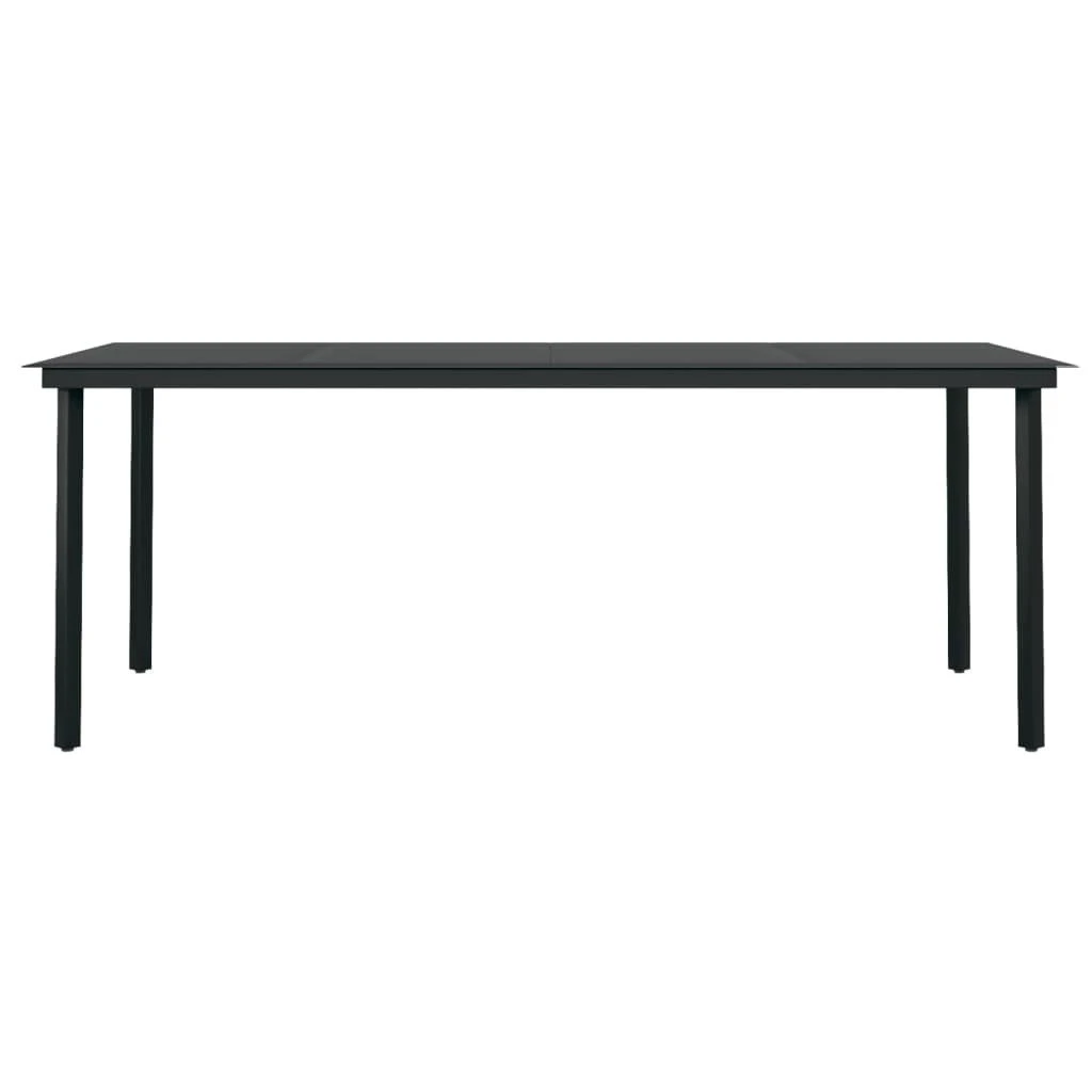 Juego De Comedor Para Jardín 7 Piezas Negro VidaXL - Imagen 6