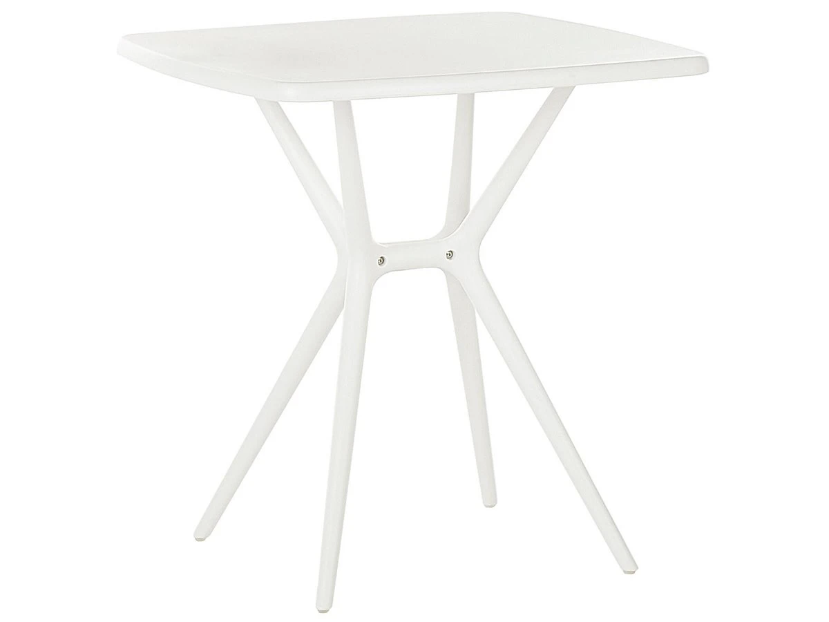 Mesa De Balcón De Material Sintético Blanco 70 X 70 Cm SERSALE - Imagen 2
