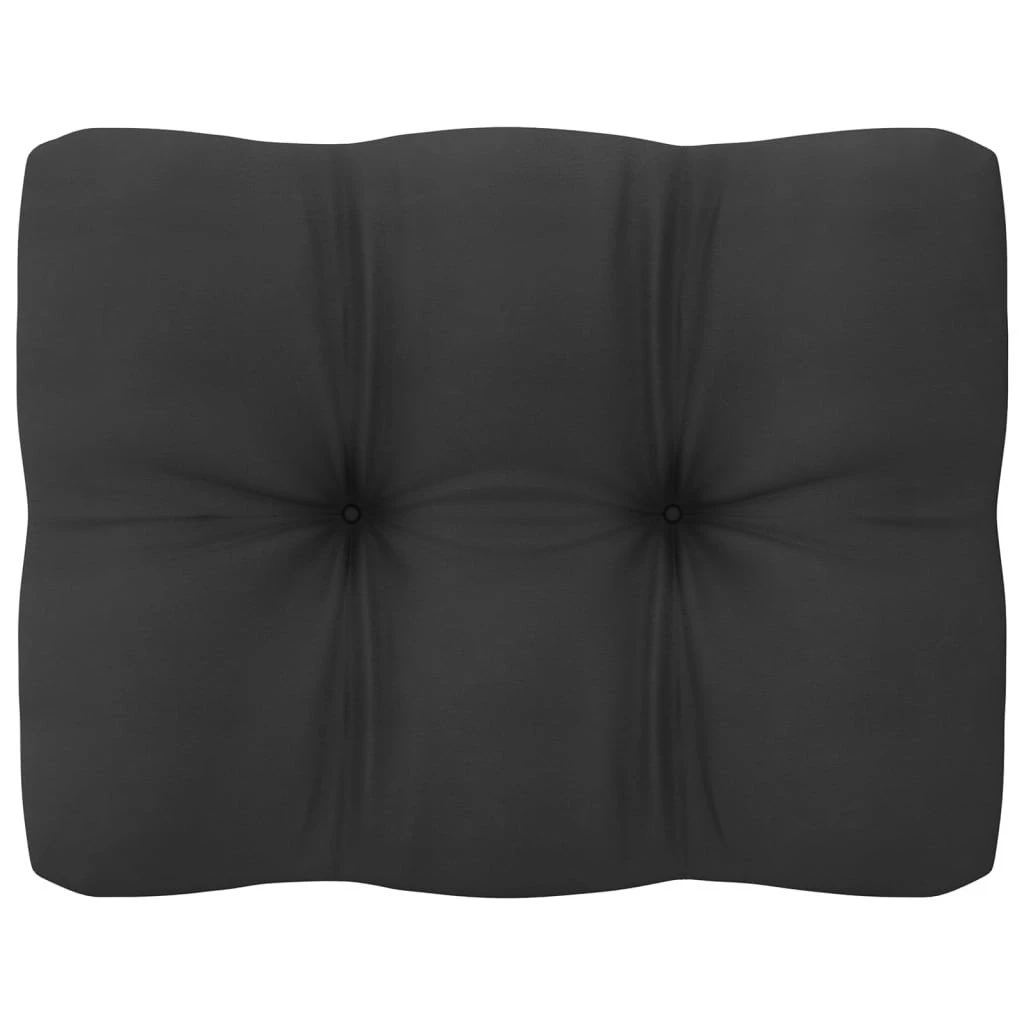 Set De Muebles De Jardín 8 Pzas Con Cojines Madera Pino Negro VidaXL - Imagen 6