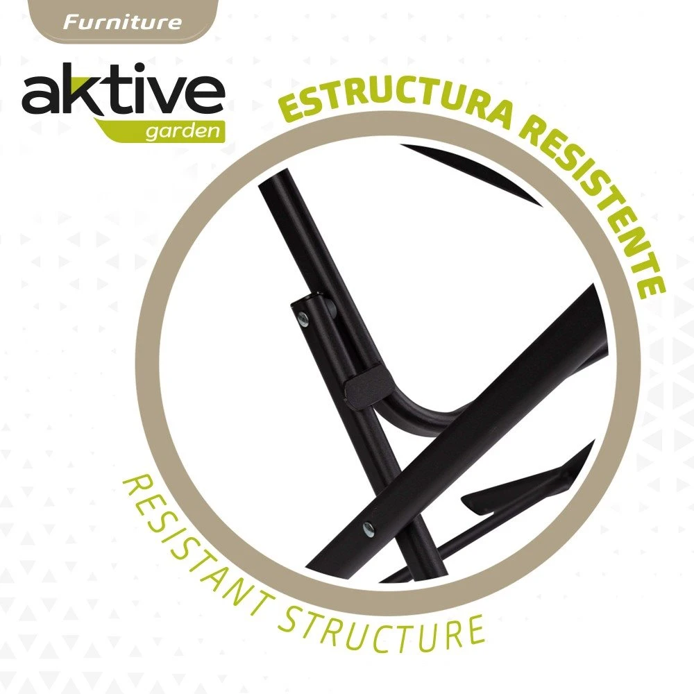 Mesa Cuadrada Plegable Jardín Aktive - Imagen 4