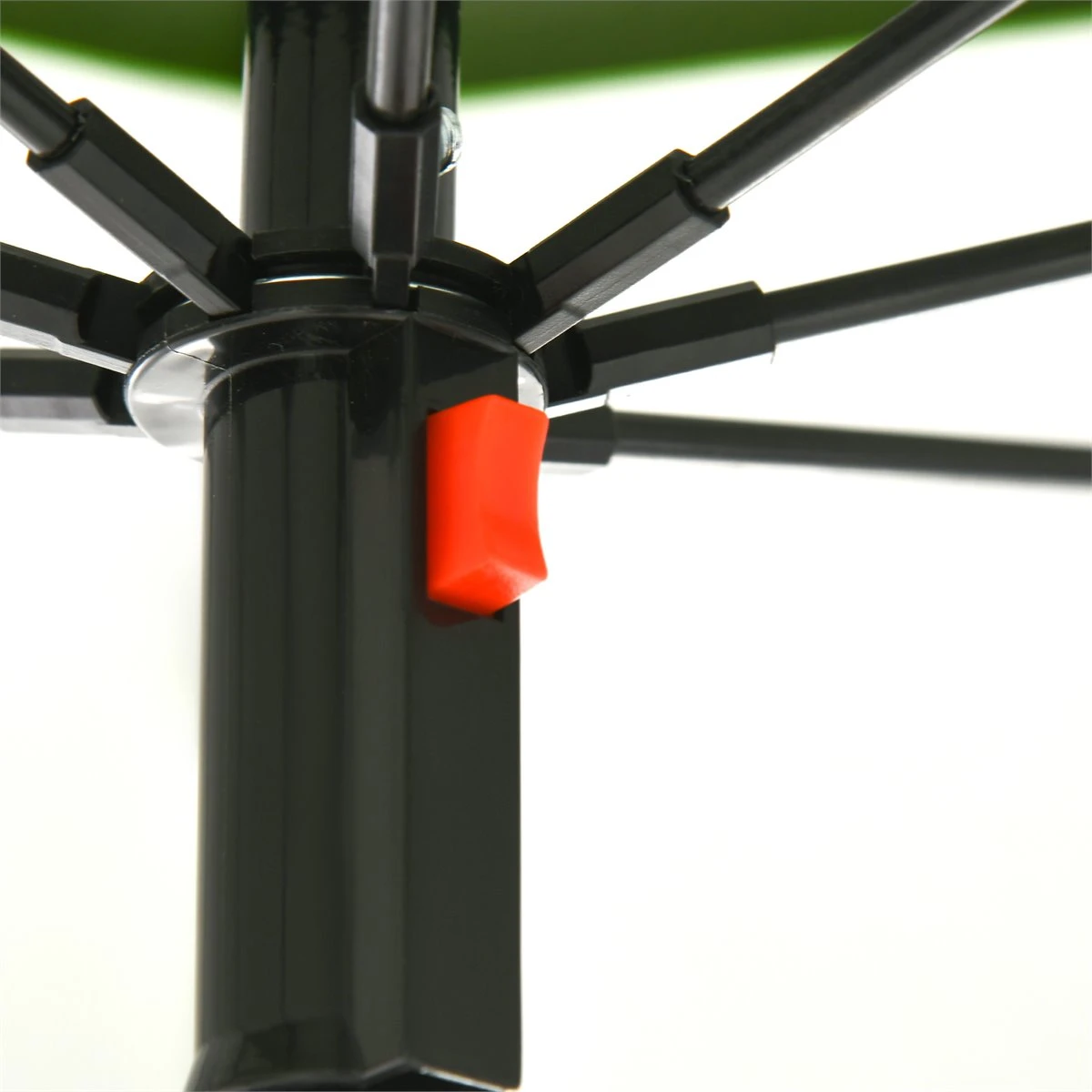 Outsunny Sombrilla De Playa Ø185x205 Cm Parasol Para Terraza Con Techo Doble Ángulo Ajustable Protección UV30+ 8 Varillas De Acero Y Bolsa De Transporte Verde - Imagen 9