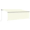 Toldo Automático Retráctil Con Persiana Color Crema 4x3 M VidaXL