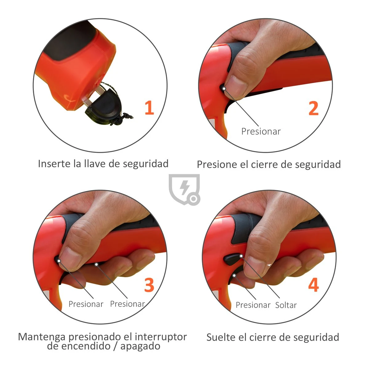 Outsunny Tijeras Cortacésped Y Arreglasetos 2 En 1 A Batería De 3.6V Con 2 Cuchillas Ancho De Corte 12 Cm/8 Cm Para Setos Césped Llave De Seguridad 37x6x9,5 Cm Rojo Y Negro - Imagen 6