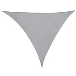 Outsunny Toldo Vela Triangular 3x3x3m Vela De Sombra Para Terraza Jardín Camping Resistente Al Agua Protección UV Poliéster Color Gris