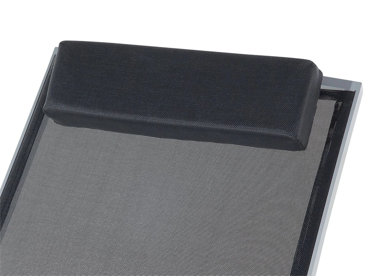 Tumbona De Jardín Negra En Aluminio CATANIA II - Imagen 6