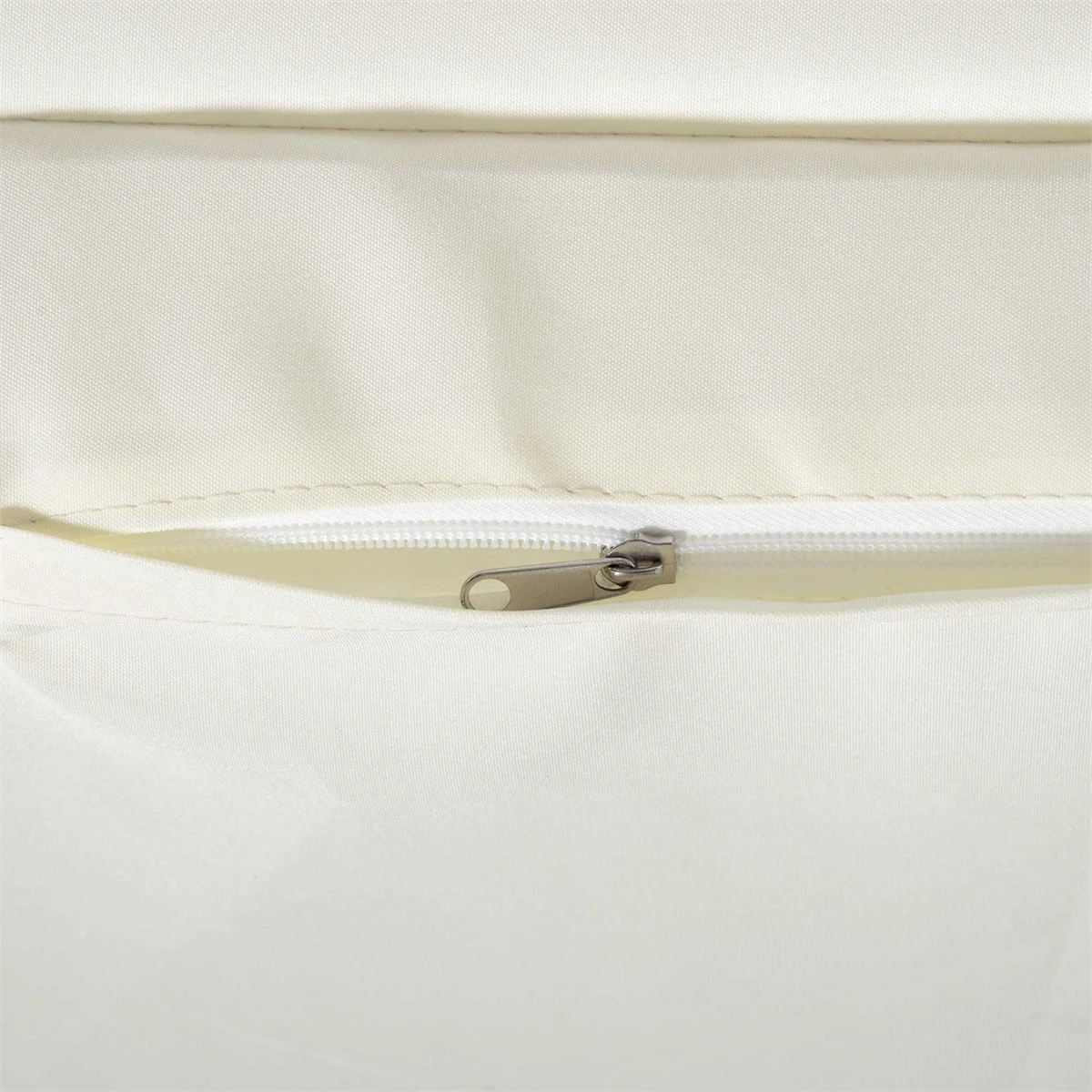 Outsunny Columpio Balancín Jardín De 3 Plazas Convertible En Cama Con Techo Ajustable Cojín Acolchado Y Almohadas Para Balcón Terraza Carga 340 Kg Acero 200x125x170 Cm Crema - Imagen 8