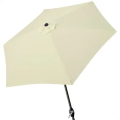 Parasol Hexagonal 300 Cm Color Crema Mástil Aluminio Aktive Garden
