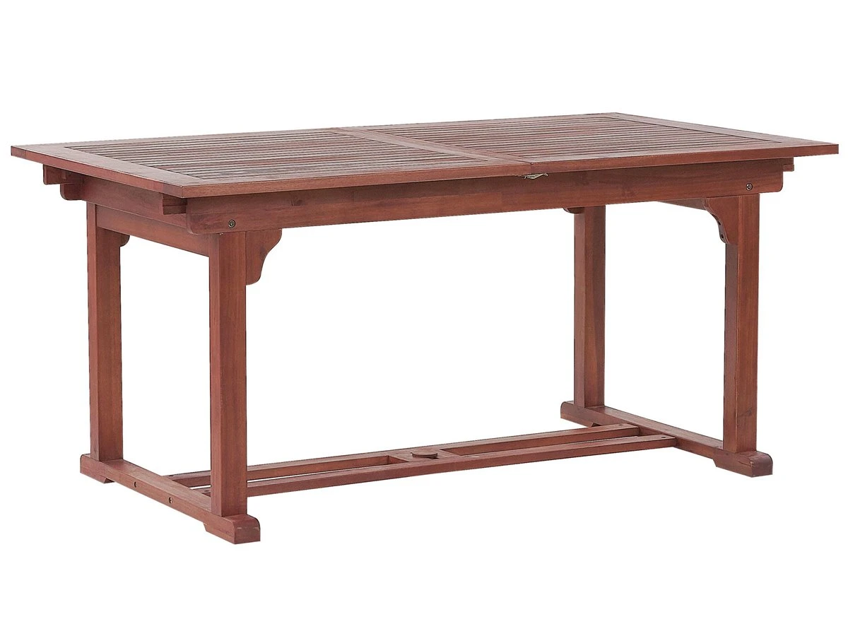 Mesa De Jardín De Madera De Acacia Oscura/rojo Oscuro 160/220 X 90 Cm TOSCANA - Imagen 6