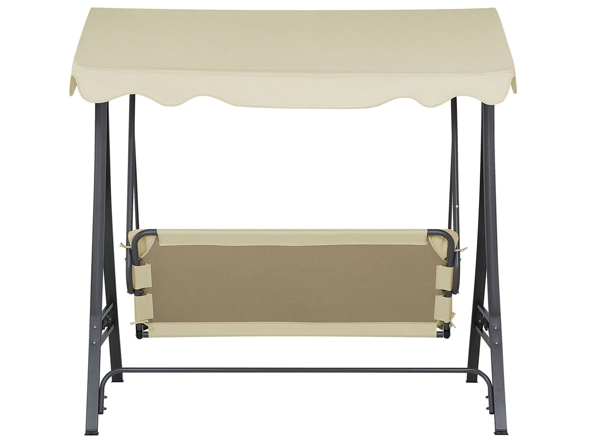 Columpio De Jardín De 3 Plazas En Beige GARBO - Imagen 8