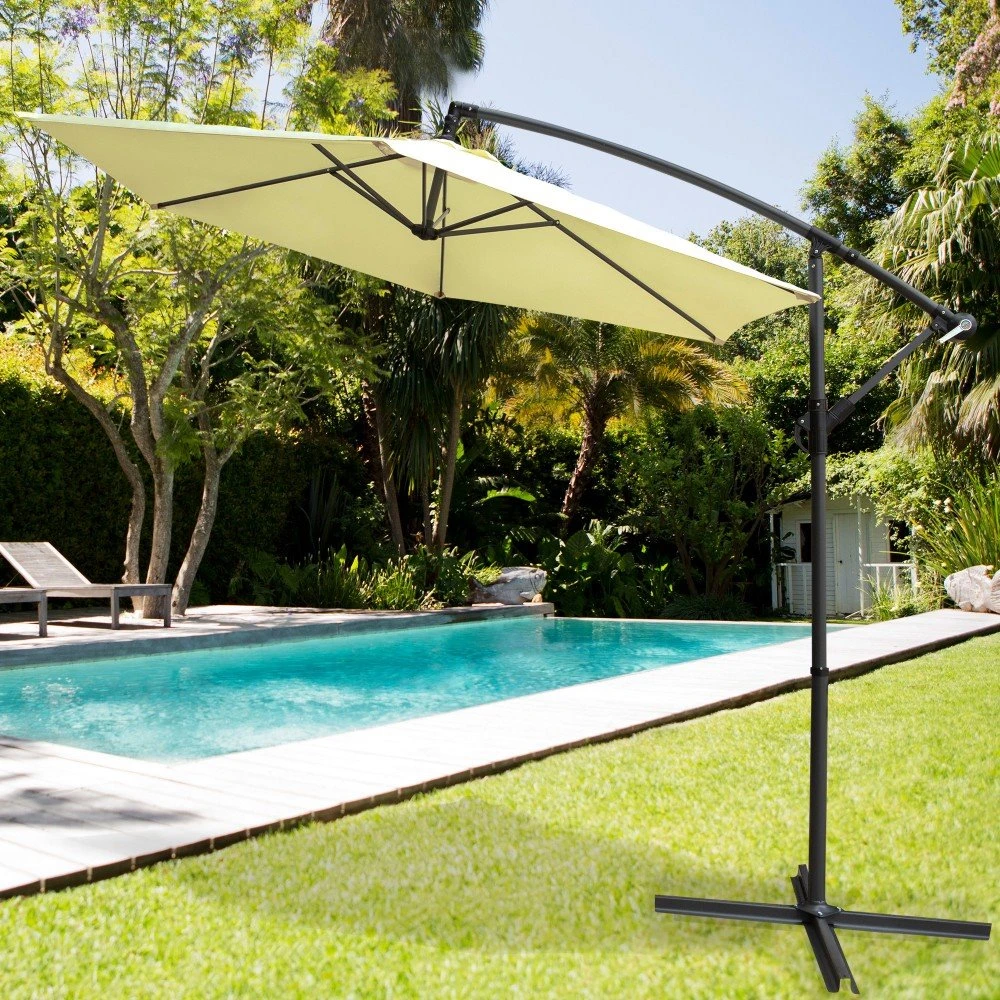 Parasol Excéntrico Banana 270 Cm Crema Mástil Aluminio Aktive Garden - Imagen 5