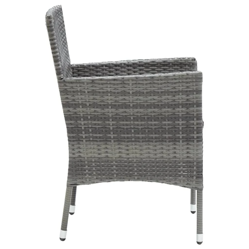 Juego Muebles Jardín 7 Pzas Con Cojines Ratán Sintético Gris VidaXL - Imagen 6