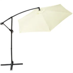 Parasol Excéntrico Banana 300 Cm Crema Mástil Aluminio Aktive Garden