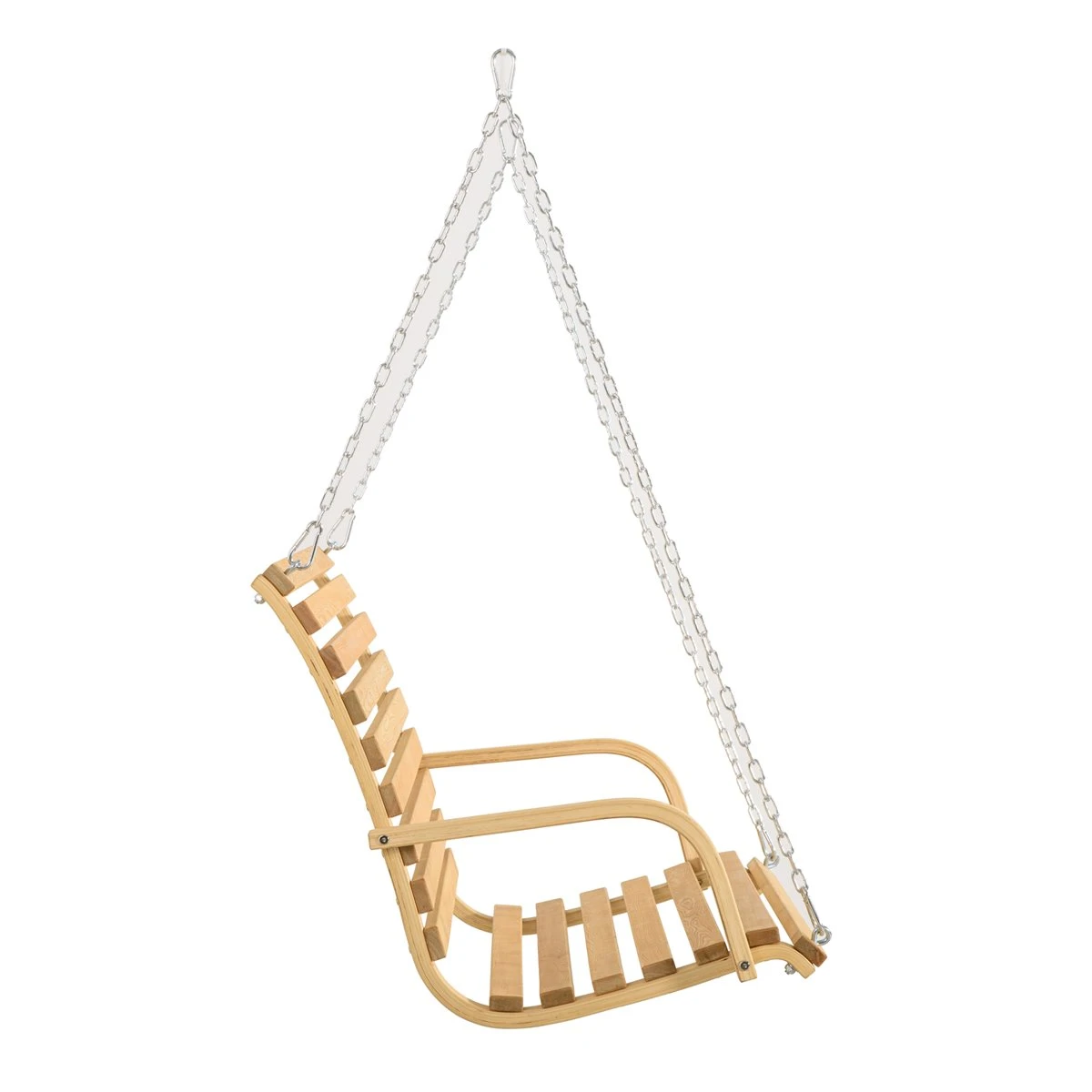 Outsunny Banco Columpio De Madera De 2 Plazas Tipo Balancín Colgante Carga Máx. 250 Kg Para Jardín Terraza Balcón Exterior 141,5x51x78 Cm Natural - Imagen 7