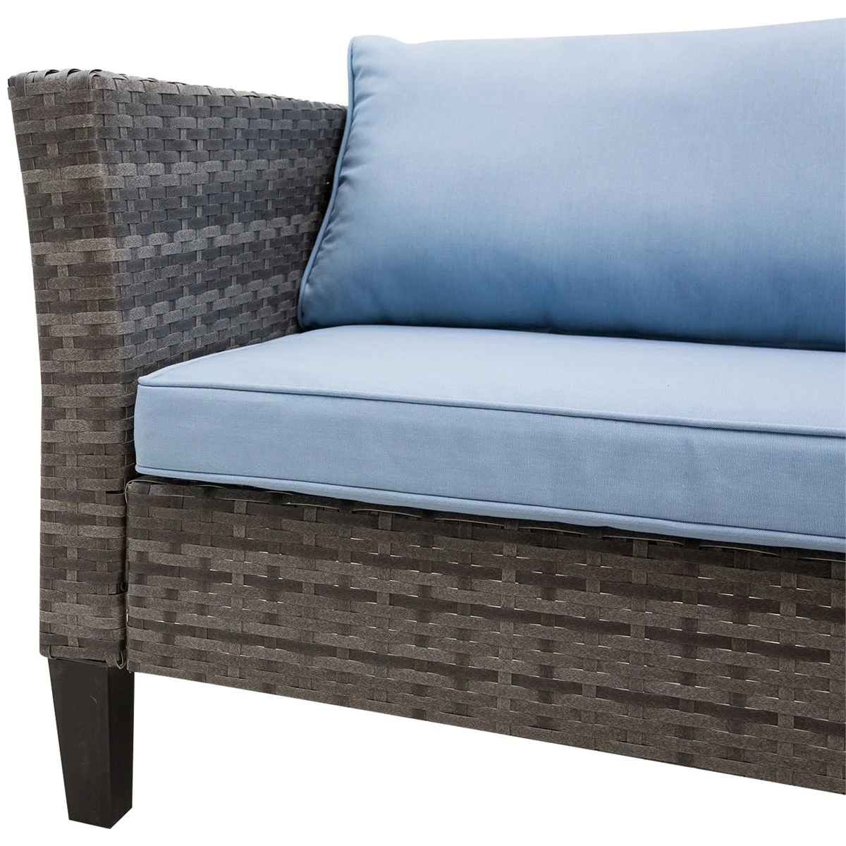 Outsunny Conjunto De Sofás De Ratán Para Exterior Modulares Con Cojines Desenfundables Mesa De Centro Y Puf Independiente - Imagen 9