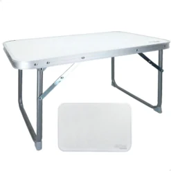 Mesa Plegable Baja Aktive Camping Blanca
