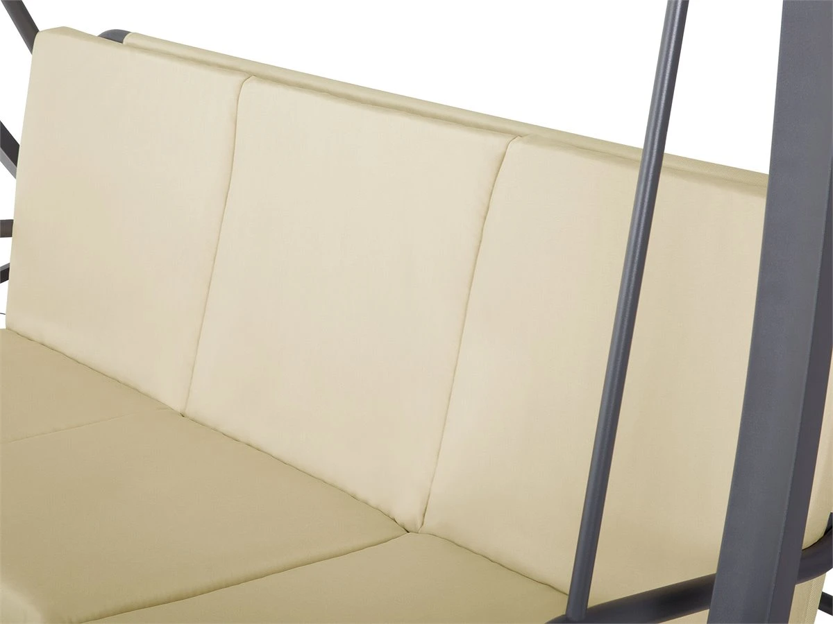 Columpio De Jardín De 3 Plazas En Beige GARBO - Imagen 9