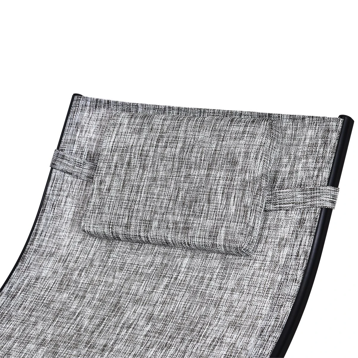Outsunny Tumbona Mecedora De Exterior Con Respaldo Y Reposapiés Regulables 64x69x108 Cm Gris - Imagen 4
