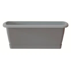 Prosperplast Jardinera Respana Con Soporte De Plastico En Color Gris Piedra 49 (largo) X 18,4 (ancho) X 14,5 (alto) Cm