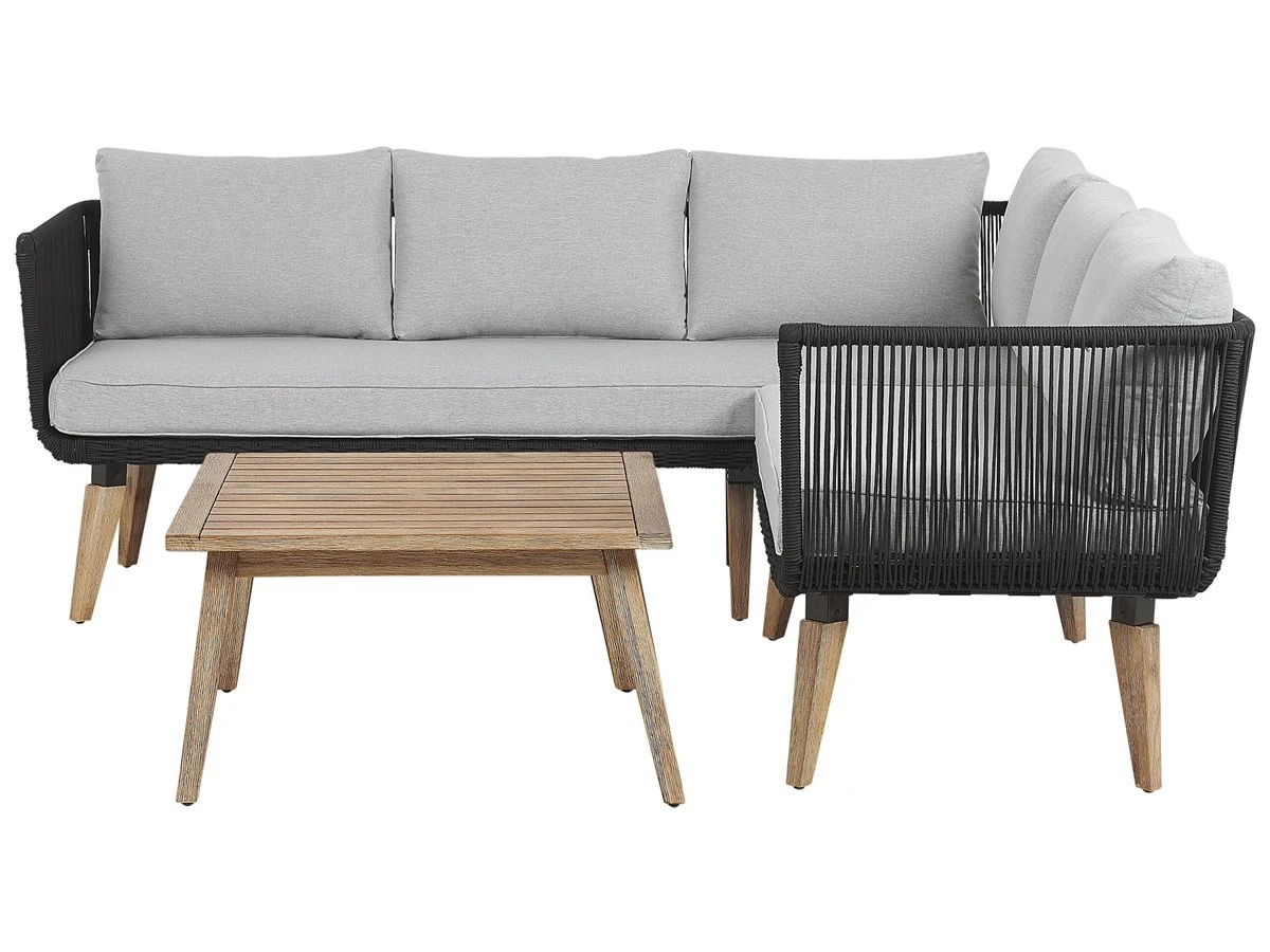 Conjunto De Jardín En Madera De Acacia Gris/marrón ALCAMO - Imagen 5