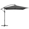 Parasol Excéntrico Banana 300x300x250 Cm Antracita Mástil Acero Aktive
