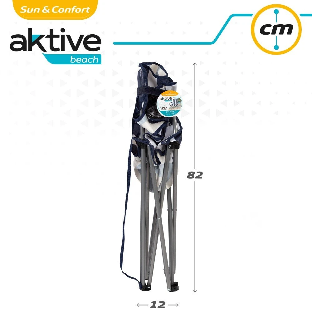 Silla Plegable Camping Con Posavasos Aktive - Imagen 7