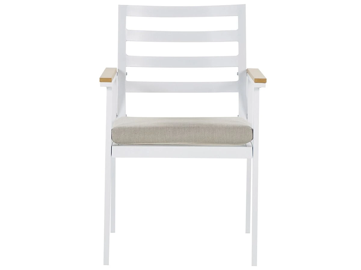 Conjunto De Jardín 4 Plazas De Metal Blanco/beige CAVOLI - Imagen 4