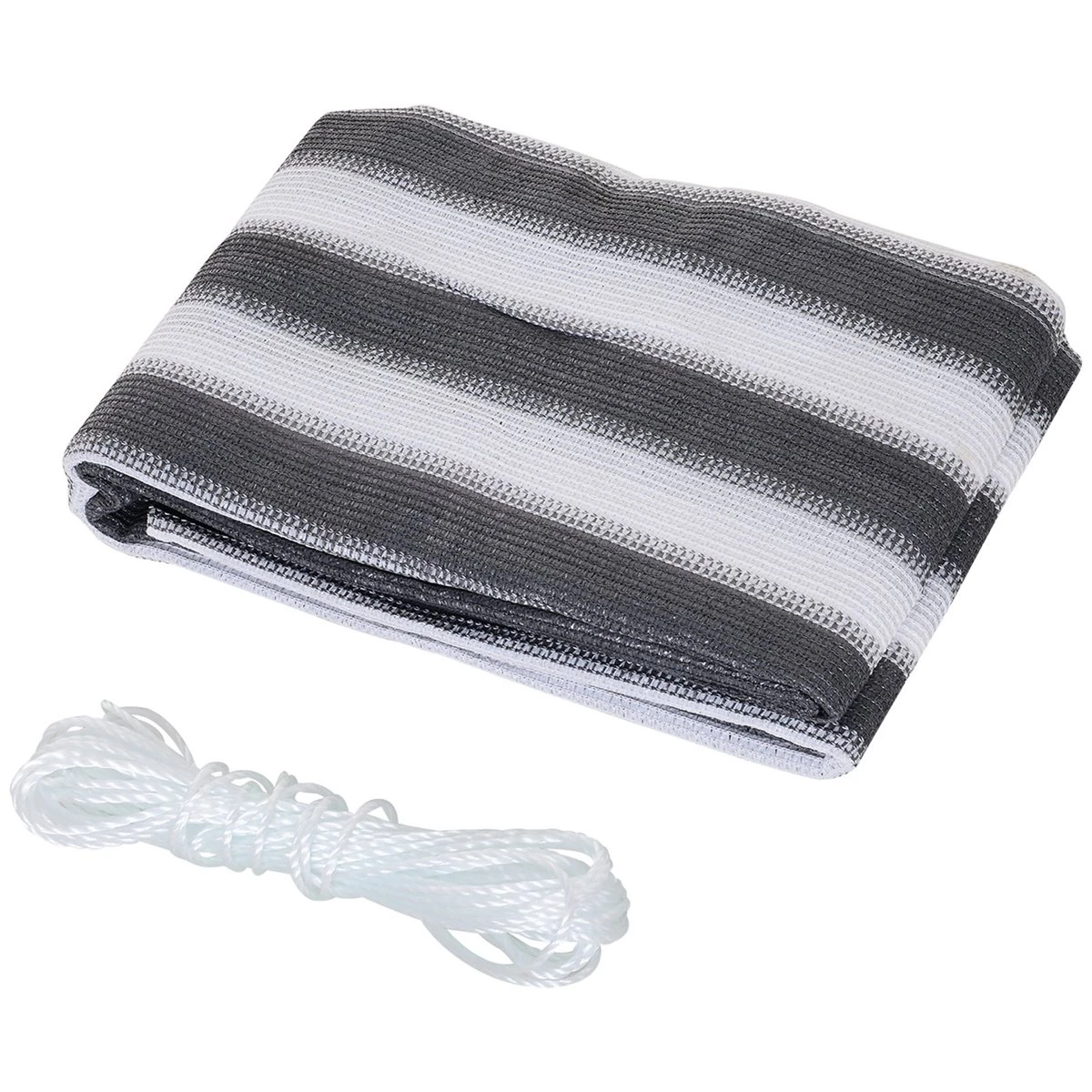Outsunny 2 Pantallas De Privacidad Para Balcones O Terraza Revestimiento HDPE Para Exteriores Tela Protectora Para Balcón Patio Con Cuerdas 500x90 Cm Gris Y Negro