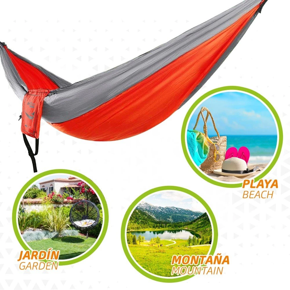 Hamaca Colgante Camping Ultraligera C/accesorios De Montaje Aktive - Imagen 5