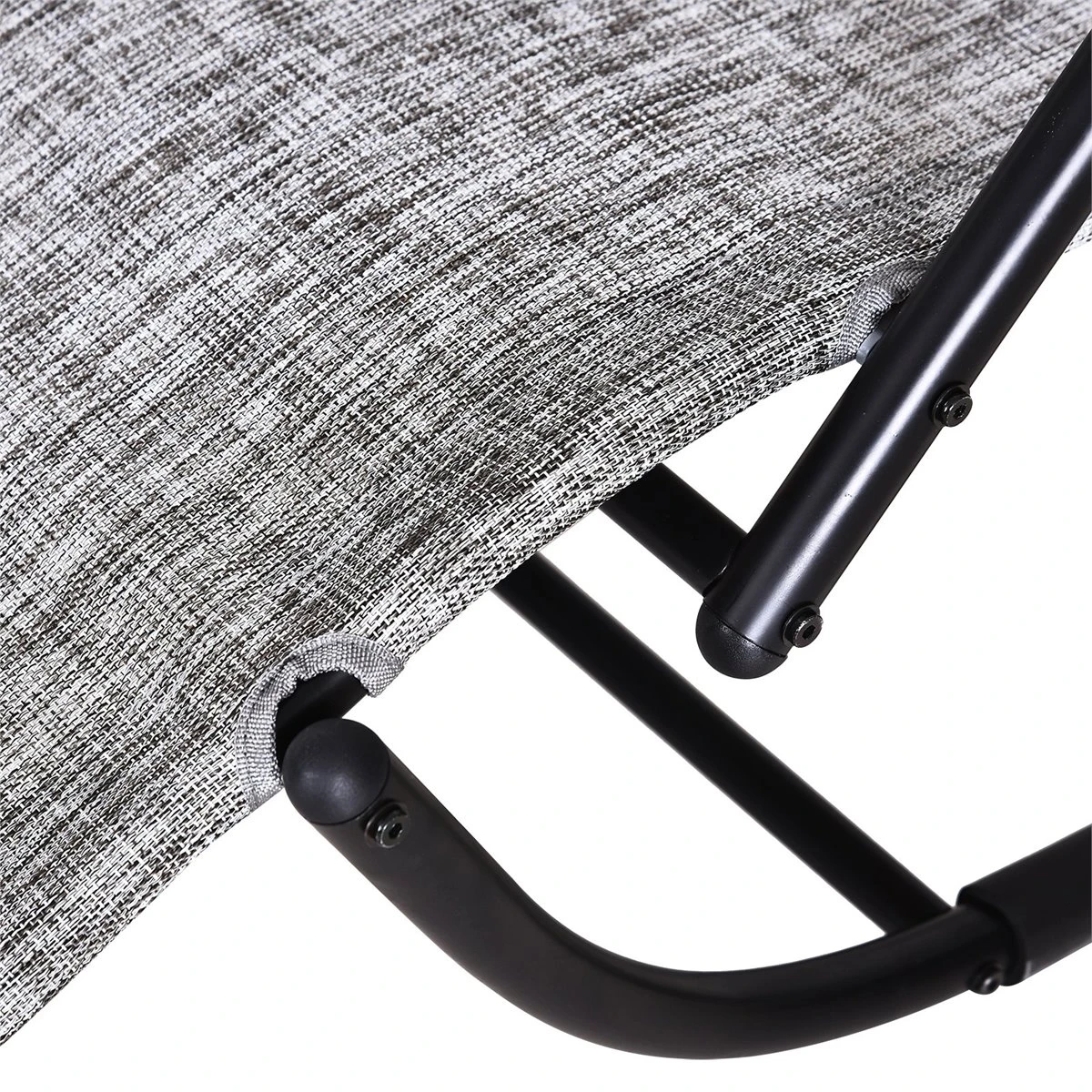 Outsunny Mecedora Para Exterior Tumbona Con Reposabrazos Y Función Balancín Para Terraza 160x61x79 Cm Gris - Imagen 8