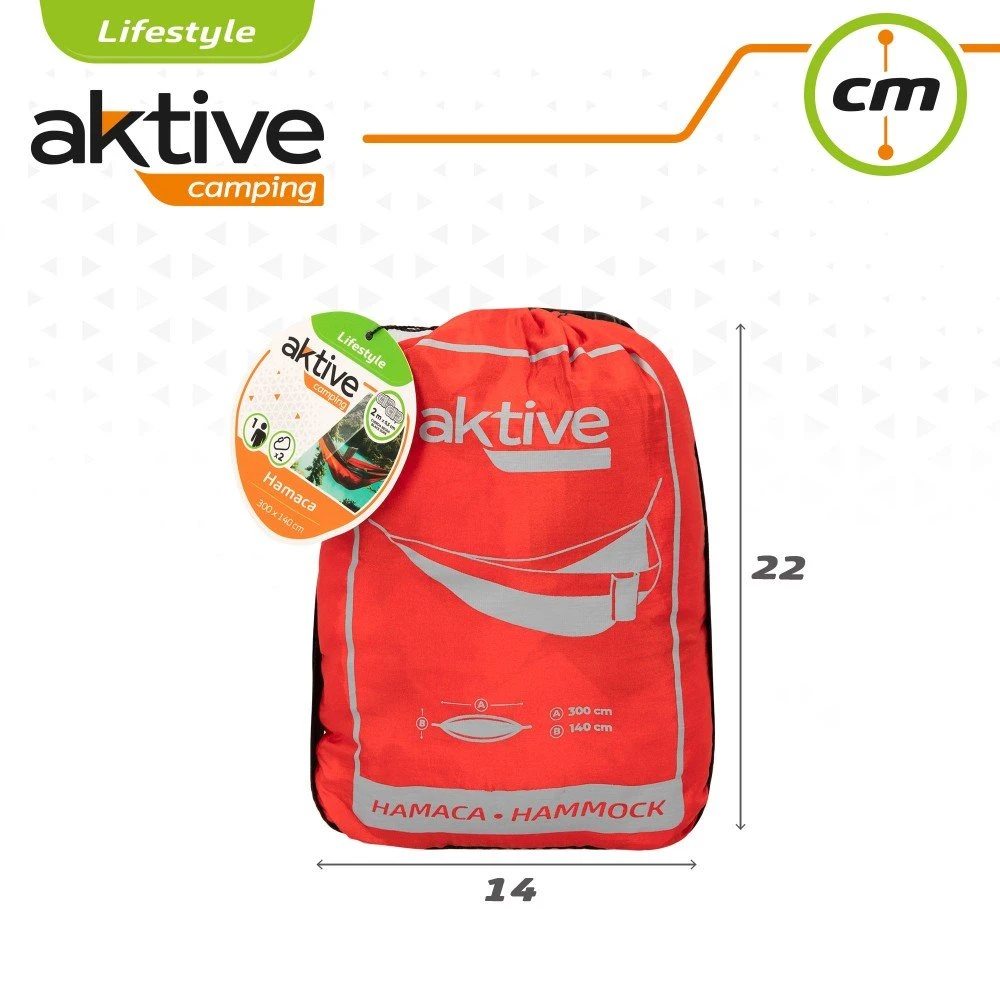 Hamaca Colgante Camping Ultraligera C/accesorios De Montaje Aktive - Imagen 7