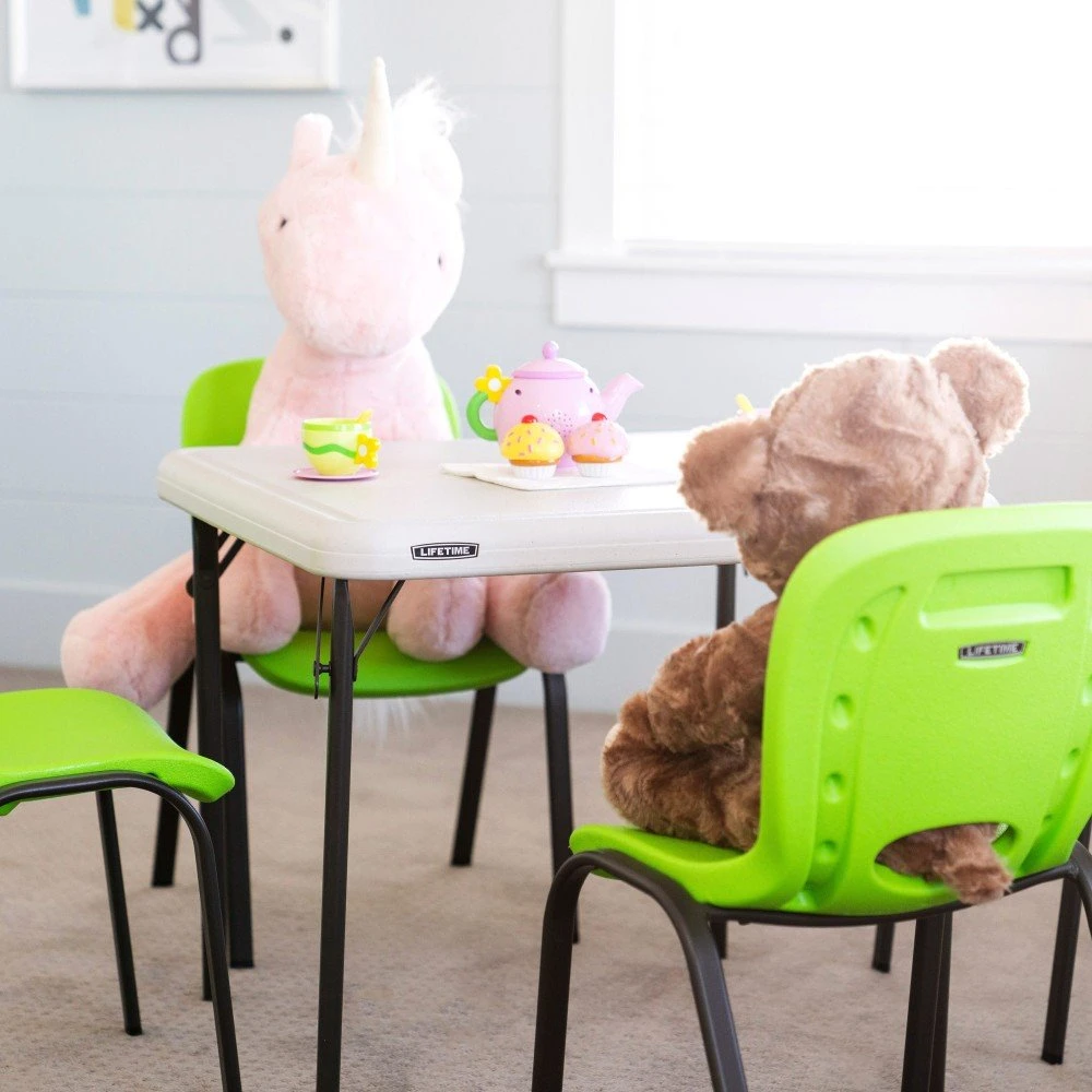 Mesa Baja Plegable Infantil Crema LIFETIME 61 X 61 X 53,5 Cm - Imagen 5