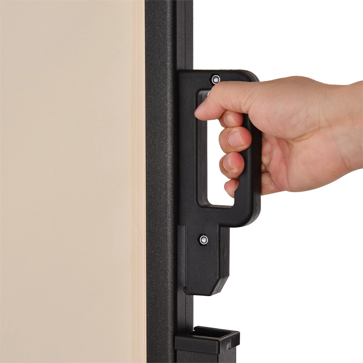 Outsunny Toldo Lateral Retráctil Exterior 350x180cm Pantalla De Privacidad Contra Sol Viento Visión Para Jardín Patio Balcón Tejado Hecho De Aluminio Poliéster Montar Utilizar Fácil Beige - Imagen 9